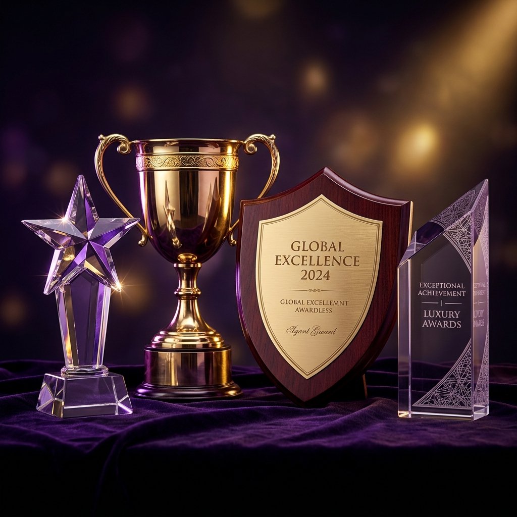 Premium crystal and metal trophies collection by Ishan Industries