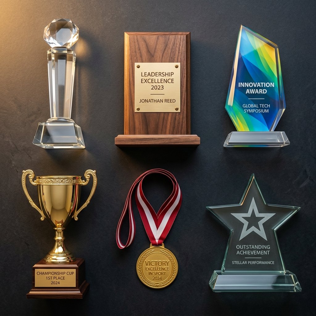 Wooden trophies and shield awards manufacturer